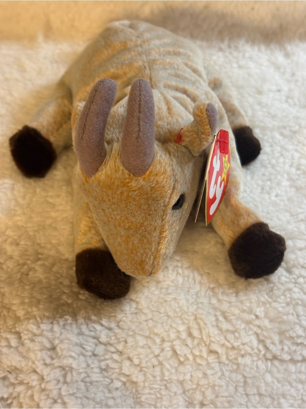 Vintage Ty Beanie Babies Lot - DERBY Horse & GOATEE Goat 1990s Tagged Pair